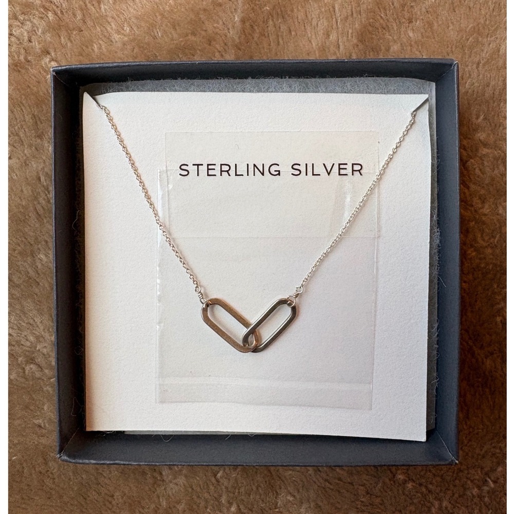 Becoming Jewelry Linked Together Necklace Sterling Silver Interlocking Infinity